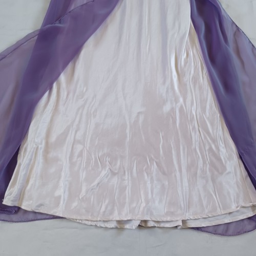 Steppin Out Vintage Y2K Prom Dress Formal Purple Sequin White Regency Size 9/10 - Picture 6 of 17