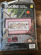 VINTAGE Bucilla Home Tweet Home Cross Stitch Kit Birds 1991 NEW Sealed