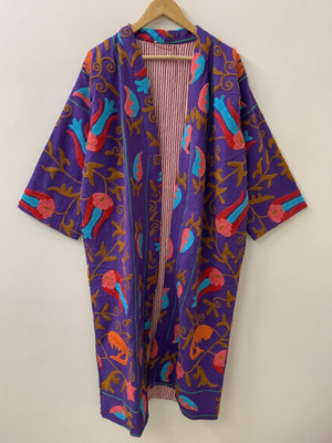 Women Handmade Duster Long Kimono For Gifts ~ Colorful Long Jacket For Her