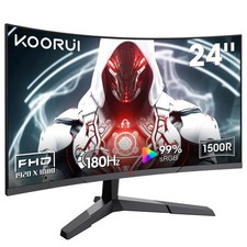 KOORUI 24” Gaming Monitor 180Hz Curved 1080P 1ms Adaptive Sync HDMI DP UK Brandd