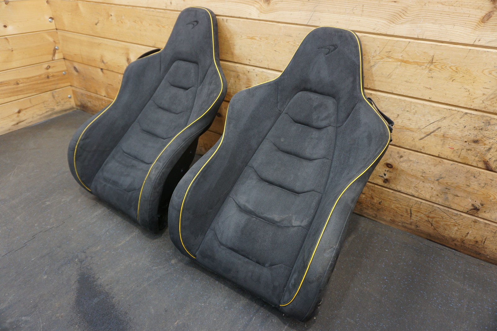 Set Driver Passenger Front Seat Cushion Cover Alcantara McLaren 650S Spider 2016