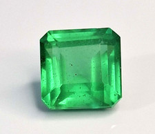 Natural Zambian Green Emerald Asscher Cut 9-11 Ct Certified Loose Gemstone SP886