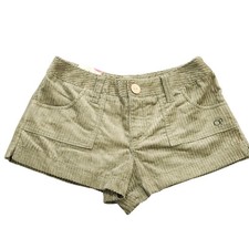 Ocean Pacific OP Womens Corduroy Shorts Green Size 9 OP21K01 New With Tags