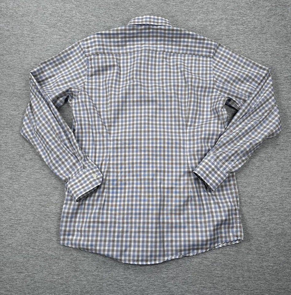 Camisa Eton Para Hombre XL 44/17.5 Cuadros Contemporánea Manga Larga Abotonada Ciudad Foto 3 de 4