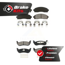Front Rear Semi-Metallic Brake Pads Kit For 2010-2011 Ford Ranger