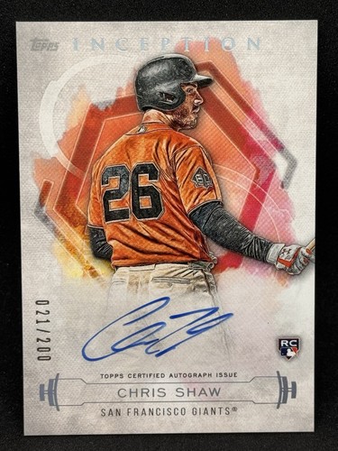 Chris Shaw 2019 Topps Inception #RES-CSH Rookie (RC) Auto /200 - Giants