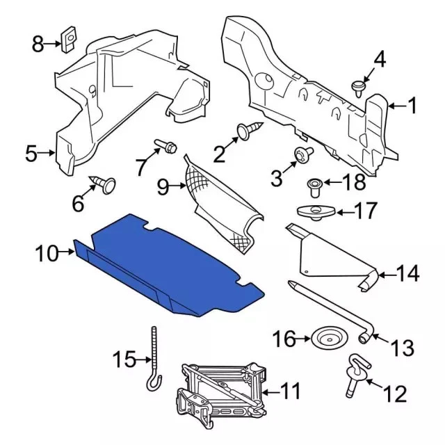 Genuine Ford 2010-2014 Mustang Carpet BR3Z-7613046-AA - Imagem 3 de 4