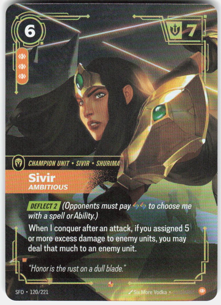 Sivir Ambitious Foil 120/221 Spiritforged Riftbound League of Legends