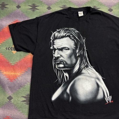 Vintage 90s WWE Triple H Wrestling T-Shirt Men’s XXL Black Graphic Print - Picture 3 of 9