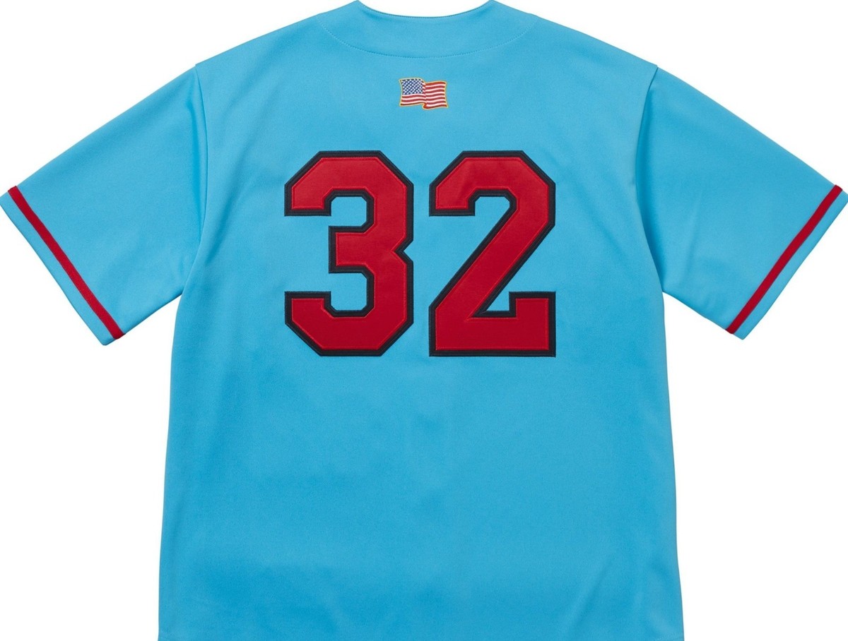 New Supreme Swords Baseball Jersey, Blue, XL , FW25, 100