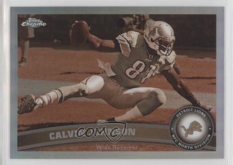 2011 Topps Chrome Sepia Refractor 60/99 Calvin Johnson #8 HOF 0j3l