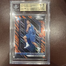 Jalen Brunson - RC - 2018 Prizm Choice Tiger Strip BGS 9.5