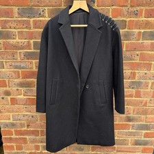Cappotto AllSaints ADA allacciato Medium M nero soprabito giacca misto lana All Saints