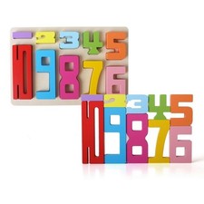 10PCS Wooden Number Building Blocks Montessori 1-10 - Stacking Small