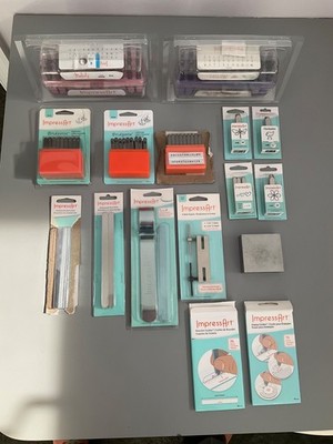 HUGE Lot ImpressArt Metal Stamps & Supplies Impress Art Blanks Punches, Tools
