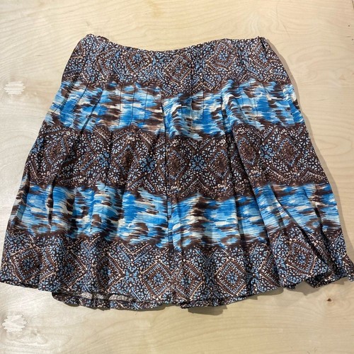 Nine West Blue and Brown Skirt 20W (GL) - Picture 3 of 9
