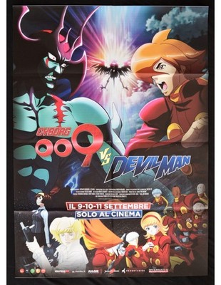Plakat CYBORG 009 VS DEVILMAN Jun Kawagoe Dämonen Tokyo Gilmore A383