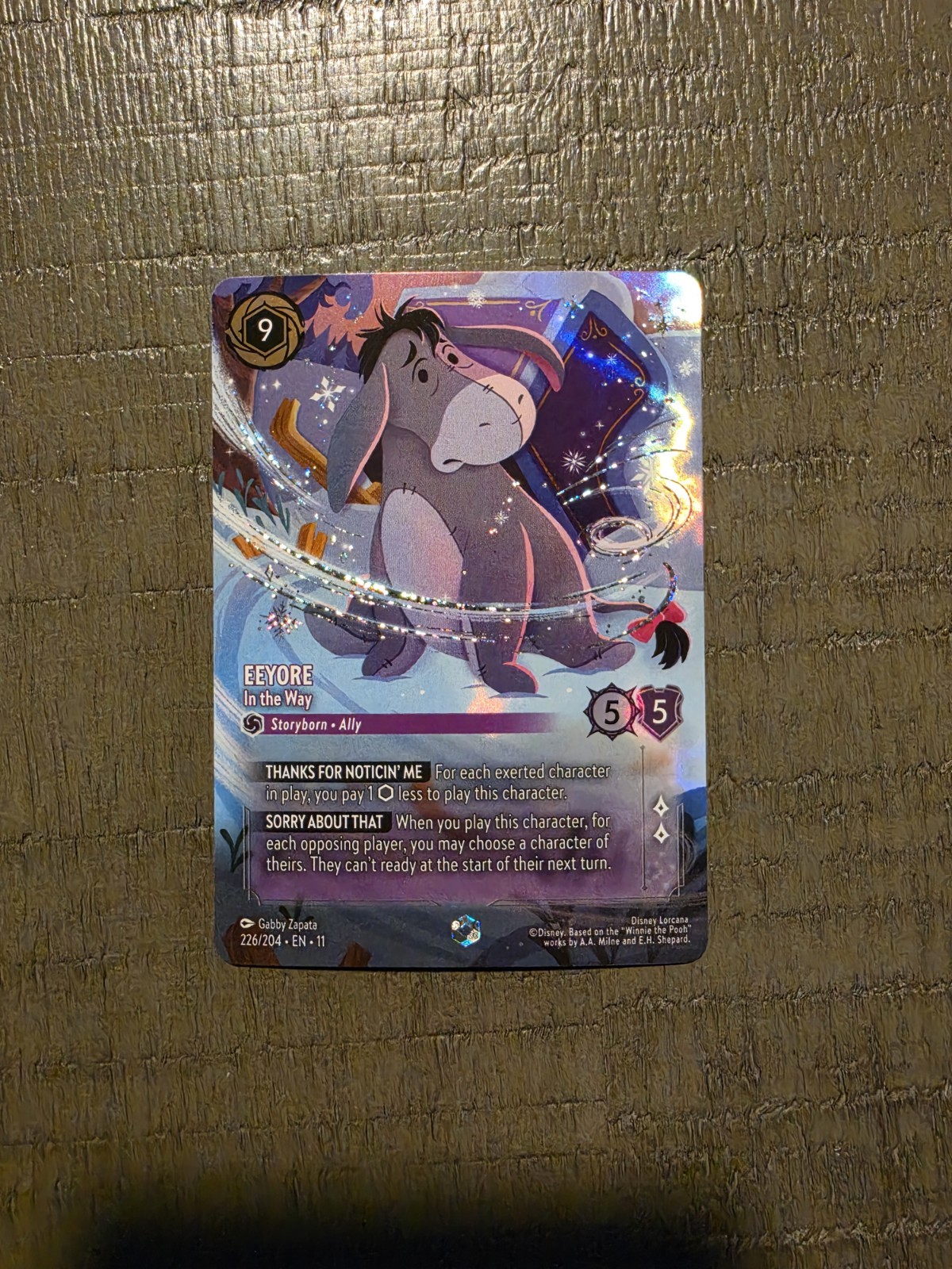 Disney Lorcana - Winterspell - Eeyore - In the Way Enchanted Card 226/204