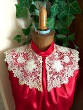 VINTAGE WHITE LACE COLLAR 5 1/2" WIDE