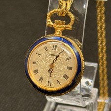 Vintage SEIKO Pendant Watch 11-4740R Gold Tone Necklace Watch Working Condition