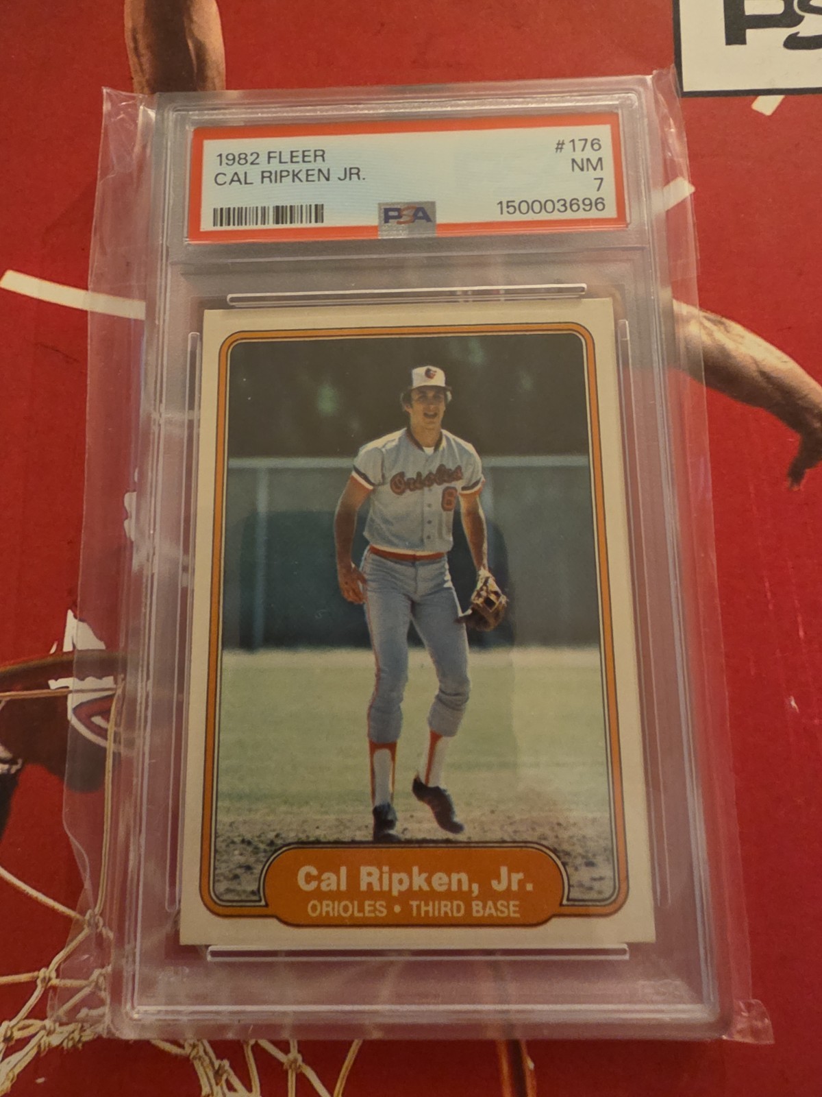 1982 Fleer Cal Ripken Jr Rookie RC #176 PSA 7 Near Mint Orioles HOF **SHARP**