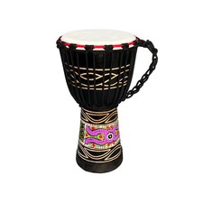 African Percussion Set with Two Djembe Drums, Gourd Shekere, and Wooden Shakers — listing 4