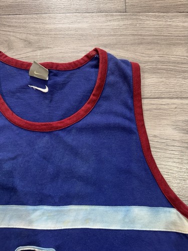 Vintage Tank Top Shirt Sleeveless Nike Centre Logo USA Swoosh Navy Size XL - Picture 11 of 19
