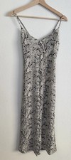 Reformation Snake Print Midi Slip Dress V-Neck Spaghetti Straps Women Size 0