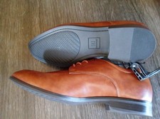 George Shoes Mens Size 10 Oxford Lace-Up Design Brown Dress Shoes New