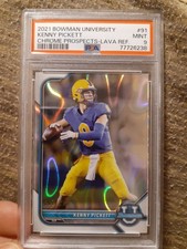 2021 Topps Bowman U Kenny Pickett #91 Chrome Prospects Lava-Refractor 7/100 Gem9