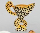 Chelsea Works Moorland Pottery Staffordshire Leopard Memphis Sugar Creamer Postm — photo 5