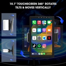 Autoradio 1 Din Bluetooth con CarPlay & Android Auto 10.1 Pollici Girevole - Miniatura 5