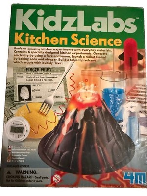 Kidz Labs Kitchen Science 6 Experiment Kit Children Educational 4M New Sealed