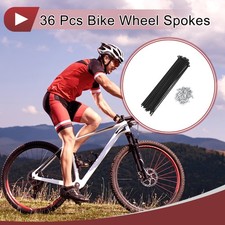 36 Set 12G Bicycle Spokes 207mm Bike Wheel Spokes 45 Steel Black