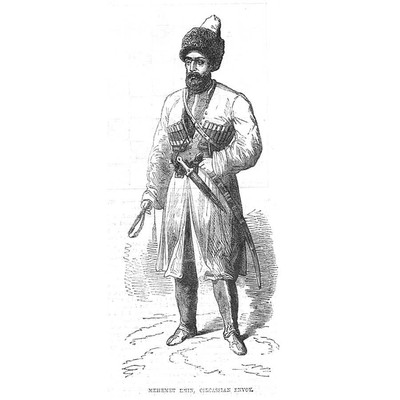 KRIMKRIEG Mehmet Emin Tscherkessen Gesandter - antiker Druck 1854