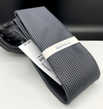 PERRY ELLIS Portfolio Men's 100 Polyester Tie  Black  Sanson Mini  NEW: 55.