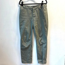 Eddie Bauer Legend Wash Curvy Fit Straight Leg Stretch Olive Green Pants Size 10
