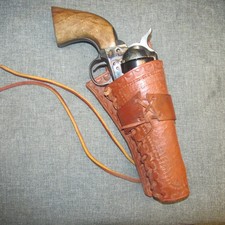 B Tooled Leather Holster Colt SAA Uberti Pietta 4 3/4" NW