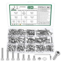 M5 Schrauben Set 226 Teile, Zylinderschrauben, Sechskantschrauben, Muttern,