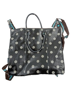Gabs Firenze Shopper Damen Handtasche Punkte Schwarz Made in Italy