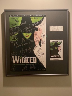 wicked signed and framed playbill and poster