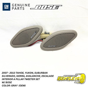 2007 - 2013 TAHOE SIERRA YUKON SUBURBAN A PILLAR TWEETER SPEAKER SET BOSE GRAY