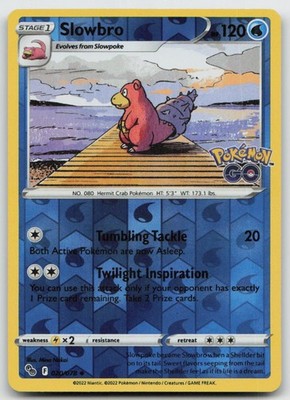 PO-01 Reverse Holo Slowbro 020/078 Uncommon Pokemon GO