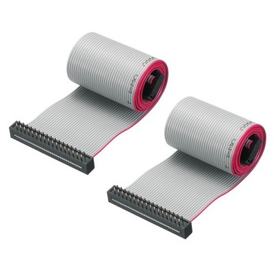 IDC Wire Flat Ribbon Cable FC/FD Connector A-type 34Pins 0.5m Long, 2pcs