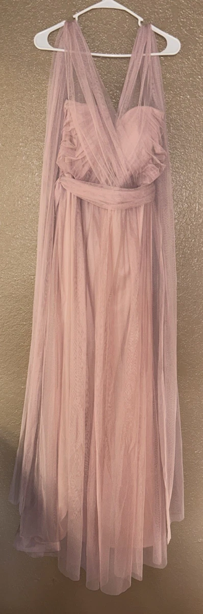 pink bridesmaid dresses ebay 3X Size Plus for sale Kaia Textured Maxi Dress- Size:L - MIDI length sizeFilter-US 0