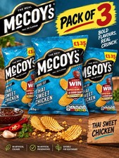 McCoy’s Thai Sweet Chicken Ridge Cut Crisps – Pack of 3x65g