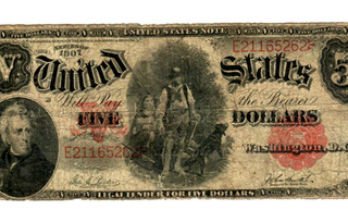 $5 "1907"(HORSEBLANKET) "RARE" 1907 (UNITED STATES NOTE) "WOOD CHOPPER" RARE!!!