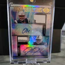 Josh Jacobs Damien Harris 2019 illusions rookie reflections patch auto #/50