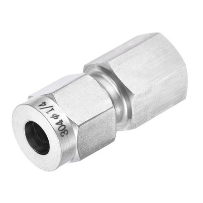 Compression Tubes Fitting, for Pipes(1/8 NPT Female Thread x 1/4-Inch Tube OD)
