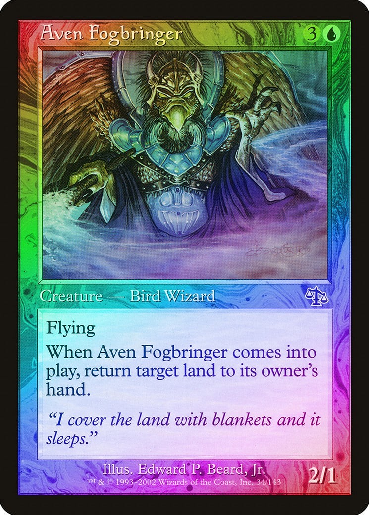 Aven Fogbringer FOIL Judgment NM Blue Common MAGIC THE GATHERING CARD ABUGames